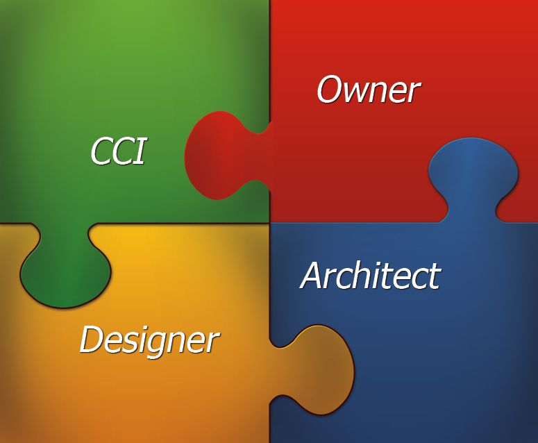 CCI, Owner, Architect, and Designer Puzzle Graphic.